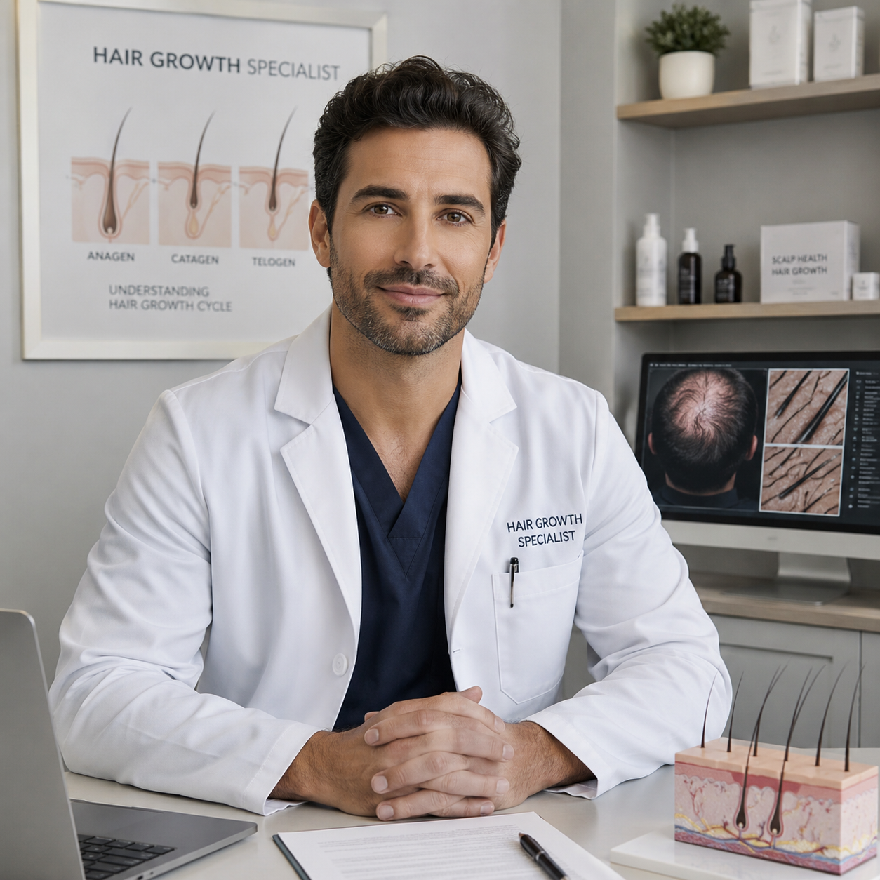 Retrato · experto en dermatología